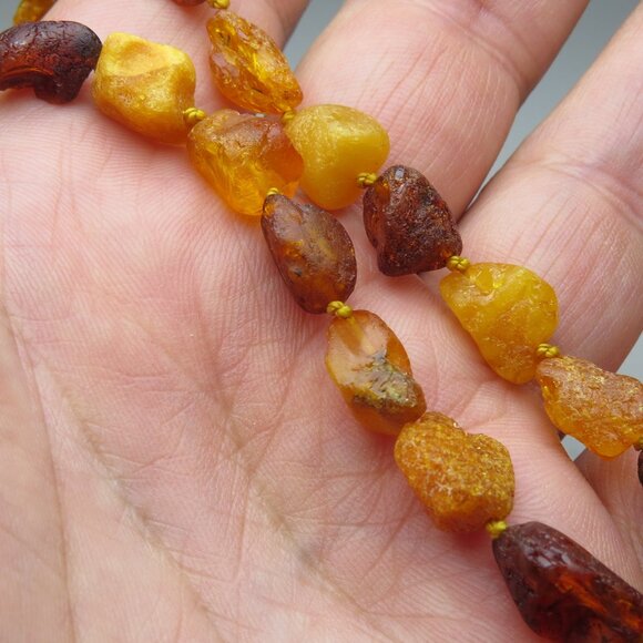 Authentic Amber Teething Unisex Necklace 12.5" Infant/Baby Premium Quality - Picture 1 of 3